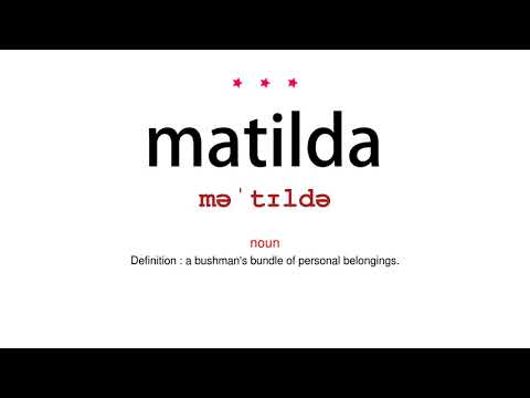 How to pronounce matilda - Vocab Today
