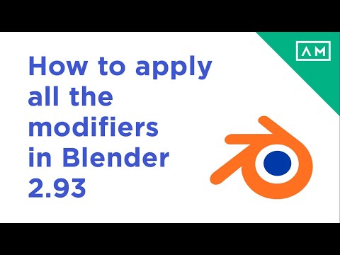 Blender 2.93 Tutorial How to apply all the modifiers quickly, Built in addon Modifier Tools