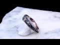 video - Mokume Juicy Light Bezel Engagement Ring With Blue Sapphire