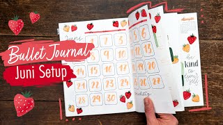 Juni 🍓 BULLET JOURNAL Setup 2021 | Plan with me deutsch