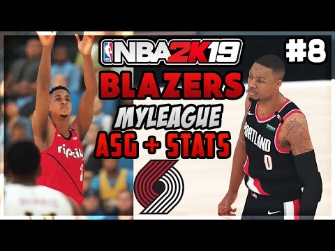 NBA 2K19 Portland Trailblazers MyLeague - ASG + Season Stats & Awards ! (Ep 8)