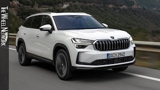 2024 Skoda Kodiaq iV Plug-in Hybrid | Moon White | Driving, Interior, Exterior