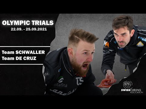 Olympia-Trials 2021 Männer Spiel 1 │  Bern Zähringer (Schwaller)  vs  Genève (De Cruz)