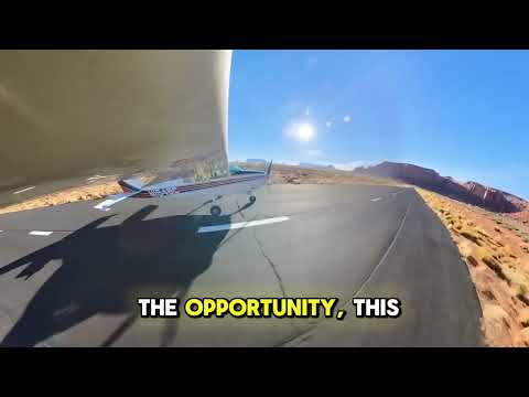Cessna Centurion landing at Monument Valley UT25.