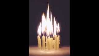 Time lapse of burning candles