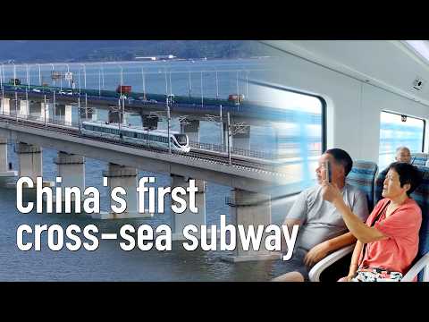 China's first cross-sea suburban railway draws crowds during ...