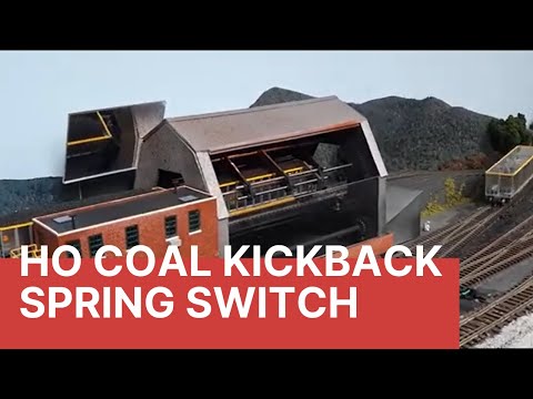 Model Railroad Coal Tipper with Kickback Trestle and Spring Switch