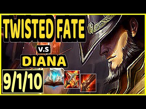 EVROT (TWISTED FATE) vs DIANA - 9/1/10 KDA MID CHALLENGER GAMEPLAY - BR