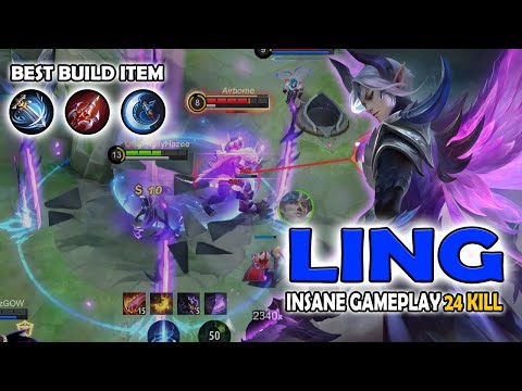 LING INSANE GAMEPLAY 24 KILL !!! | BEST BUILD LING 2022 NEW UPDATE | LING FAST HAND MONTAGE GAMEPLAY