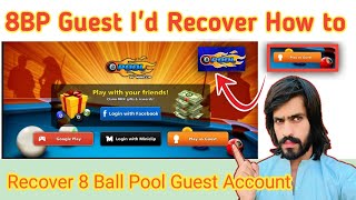 How to Recover 8 Ball Pool Guest Account | Recover 8 Ball Pool I