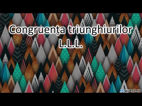Congruenta triunghiurilor LLL, clasa a VI-a