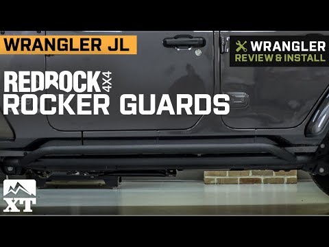 Jeep Wrangler JL RedRock 4x4 Textured Black Rocker Guards (2018 4 Door) Review & Install