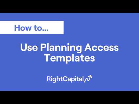 Use Planning Access Templates (1:29)