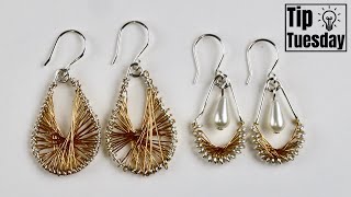 Peruvian Thread Inspired Wire Earrings Tutorial