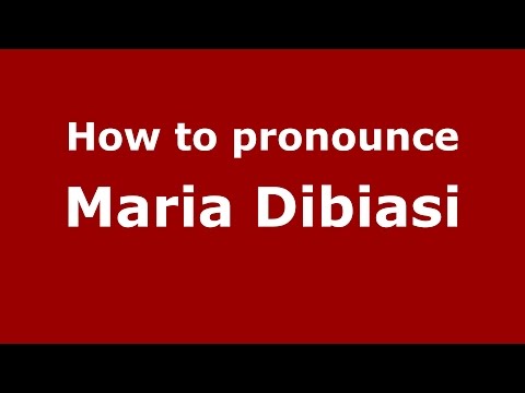 How to pronounce Maria Dibiasi (Italian/Italy)  - PronounceNames.com