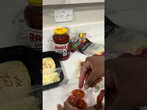 Homemade pizza Lunchables