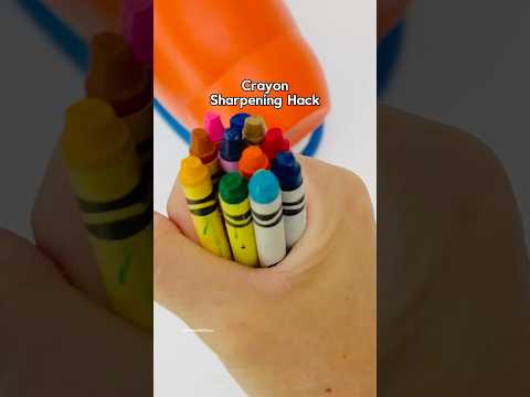 Freeze crayons before sharpening! Get the  crayon sharpener 👇🏼 #crayons #arthacks