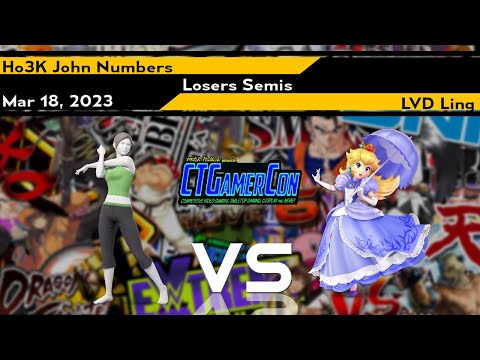 CT Gamercon 6 Losers Semis - John Numbers (Wii Fit) vs Ling (Peach) - SSBU Ultimate Tournament