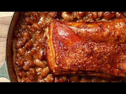Pork Belly Bean Stew — Cassoulet-Style with Creamy Beans & Crispy Skin