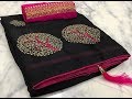 Lycra Satin Embroidery Silk Saree With Blouse Latest Designer Embroidered Silk Lycra Silk Saree