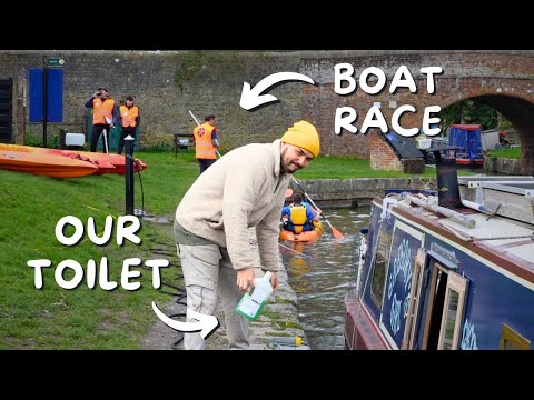 We interrupted a boat race with our narrowboat - 121