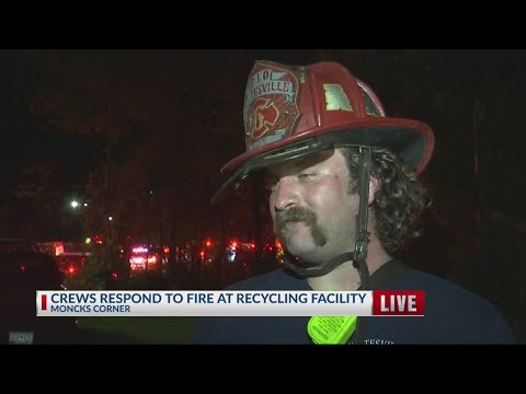 Moncks Corner recycling fire