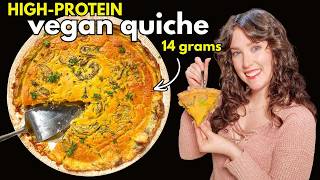 High-Protein Vegan Quiche (14g Protein!) | EASY Potato Crust + Made With Mung Beans!