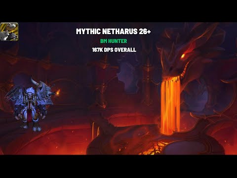 Mythic Netharus 26+! BM Hunter 167k DPS Overall! 10.1.5 #worldofwarcraft #Dragonflight