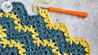 How To Crochet An Easy/Fast Ripple stitch for Beginners / Ideal for Blankets, Shawls | Simple Ripple