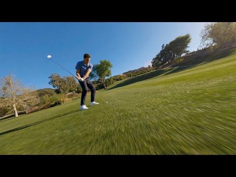 Tom Brady hits an insane golf shot (filmed with FPV drone)