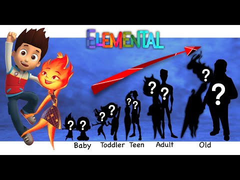 Ryder Paw Patrol And Elemental Ember Lumen Growing Up Compilation - Disney Pixar Art