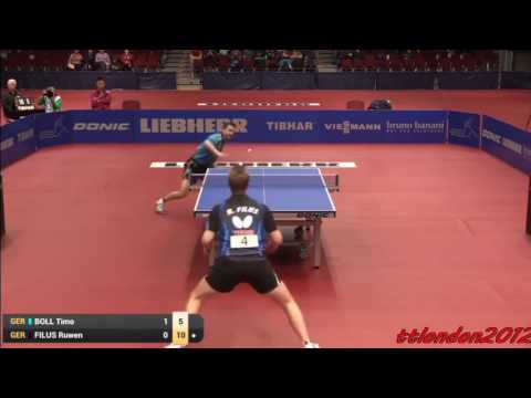 Timo Boll vs Ruwen Filus German National Championships 2015 Final