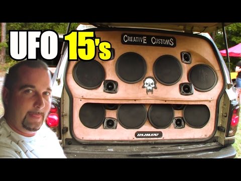 MMATS Audio Install & BASS DEMO w/ 24 10" Selenium Speakers & THREE 15" Fi BTL UFO Subwoofers