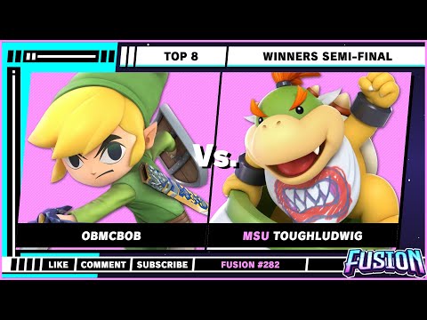 Fusion #282 - Top 8 - Winners Semi-Final - Obmcbob (Toon Link) VS ToughLudwig (Bowser Jr.) - SSBU