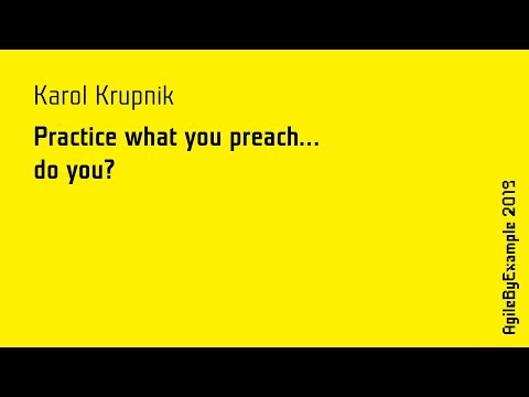 AgileByExample 2019: lightning talk - Karol Krupnik