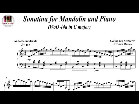 Sonatina for Mandolin and Piano, WoO 44a in C major - Ludwig van Beethoven, Piano Sheet Music