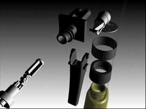 Explosion View of a Plastic Spray Bottle