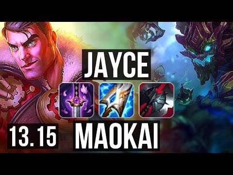 JAYCE vs MAOKAI (TOP) | 14/1/12, Quadra, 2.0M mastery, 1300+ games, Legendary | KR Master | 13.15