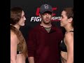 The staredown between Aspen Ladd & Norma Dumont before #UFCVegas40 #shorts