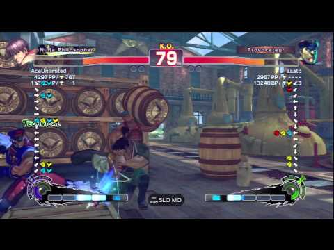 AceUnlimited (Guy) Vs aaatp (M.Bison) SSF4 AE Ranked Matches - PSN