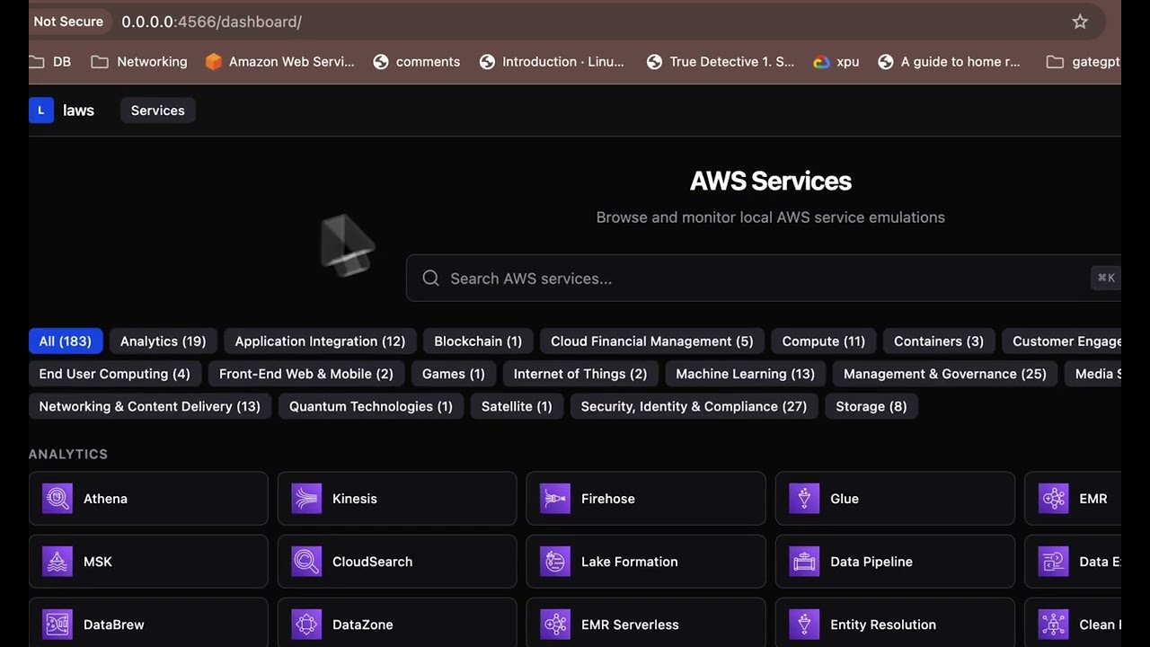 I Built a Local AWS Emulator in Rust with 184 Services and a Real-Time Dashboard