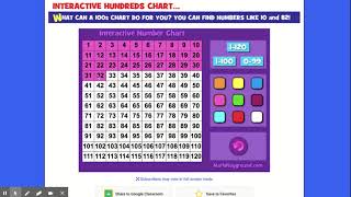 Interactive Hundreds Chart   we do