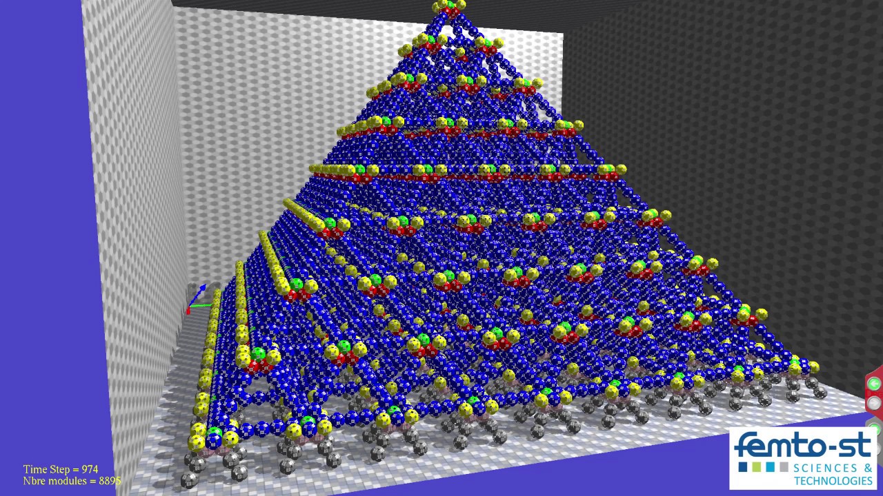 Distributed Self-Reconfiguration using a Deterministic Autonomous Scaffolding Structure