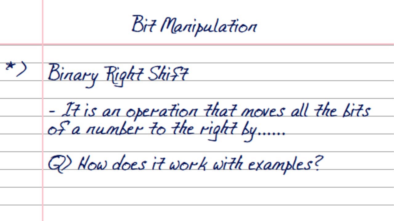 Binary Right Shift Operator Explained with Examples | Bitwise Operations Tutorial