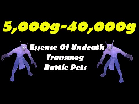 WoW: 5.000 g – 40.000 g pro Stunde | Essenz des Untodes, Transmog, Kampfhaustiere |