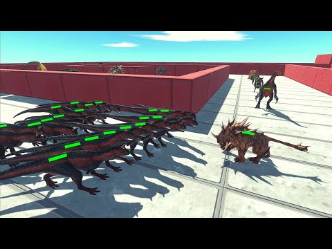 Impossible Maze - 20x Carnotaurus ARBS | Animal Revolt Battle Simulator