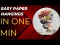 Quick Easy Paper Wall Decor In 1 Minute Craft Hanging Papercrafts