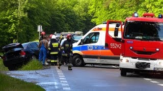 preview picture of video 'Czołówka i dachowanie na Rekowskiej Górce. Wypade drogowy na ulicy Puckiej w Redzie'