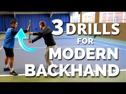 3 Drills For Modern One Handed Backhand in Tennis - Thiem Wawrinka Federer Backhand Technique