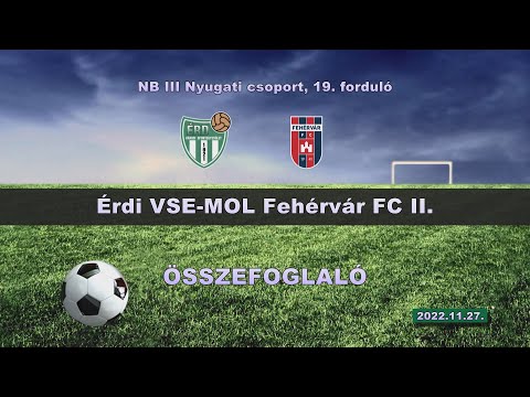 Érdi VSE–Mol Fehérvár FC II. (összefoglaló)